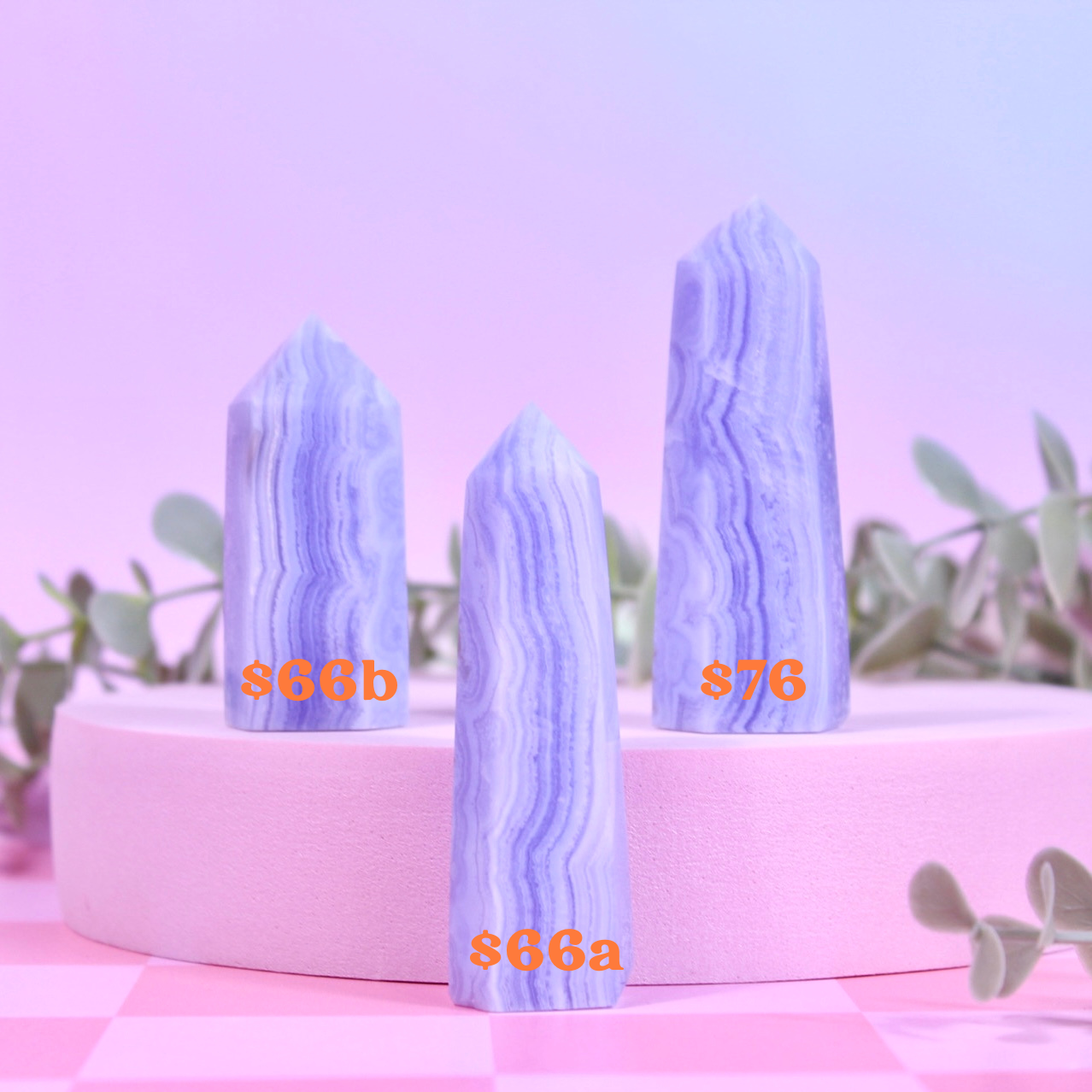 Blue lace agate tower | choose your own