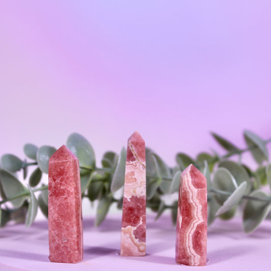 Small rhodochrosite towers