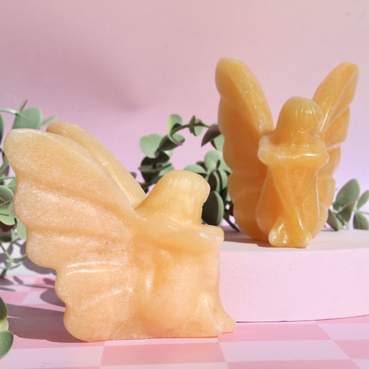 Orange calcite fairy