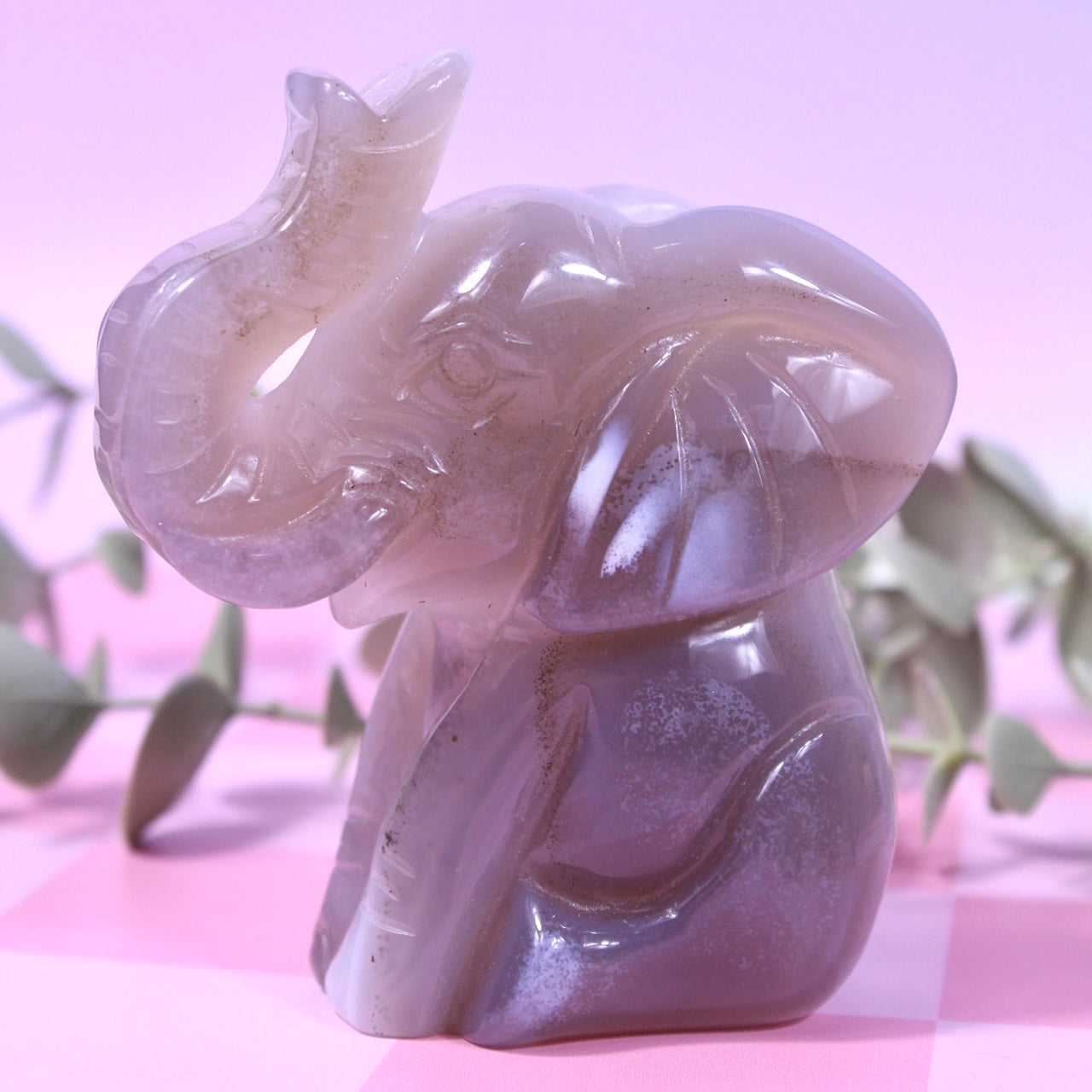 XL Druzy Agate elephant