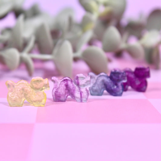 Fluorite dragon mini carving