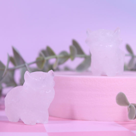 Clear quartz highland cow | Choose your own | Small