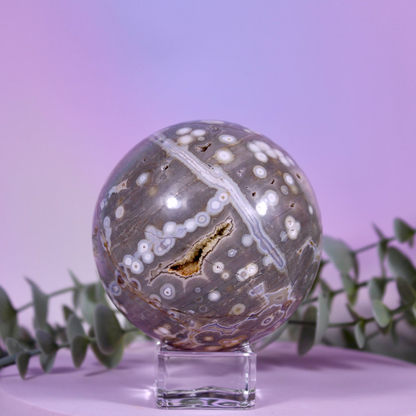 XXL Ocean jasper sphere