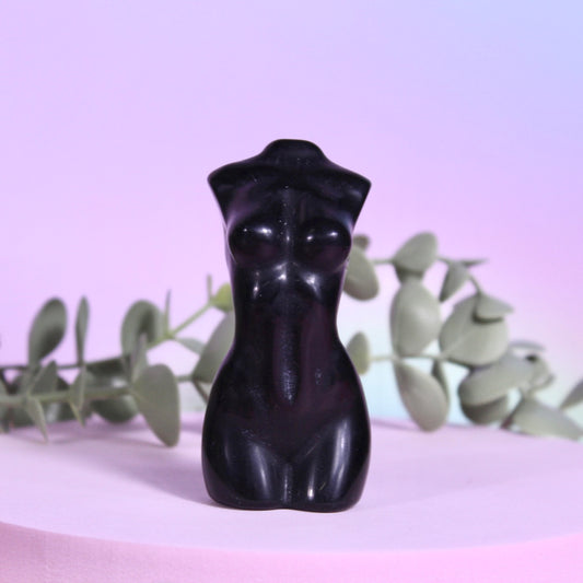 Black obsidian goddess body