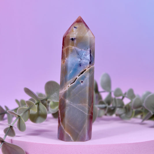 Sky blue quartz tower