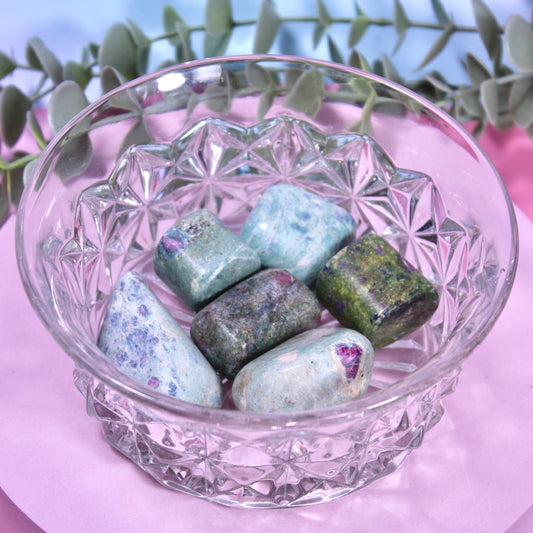 Ruby fuchsite tumbles
