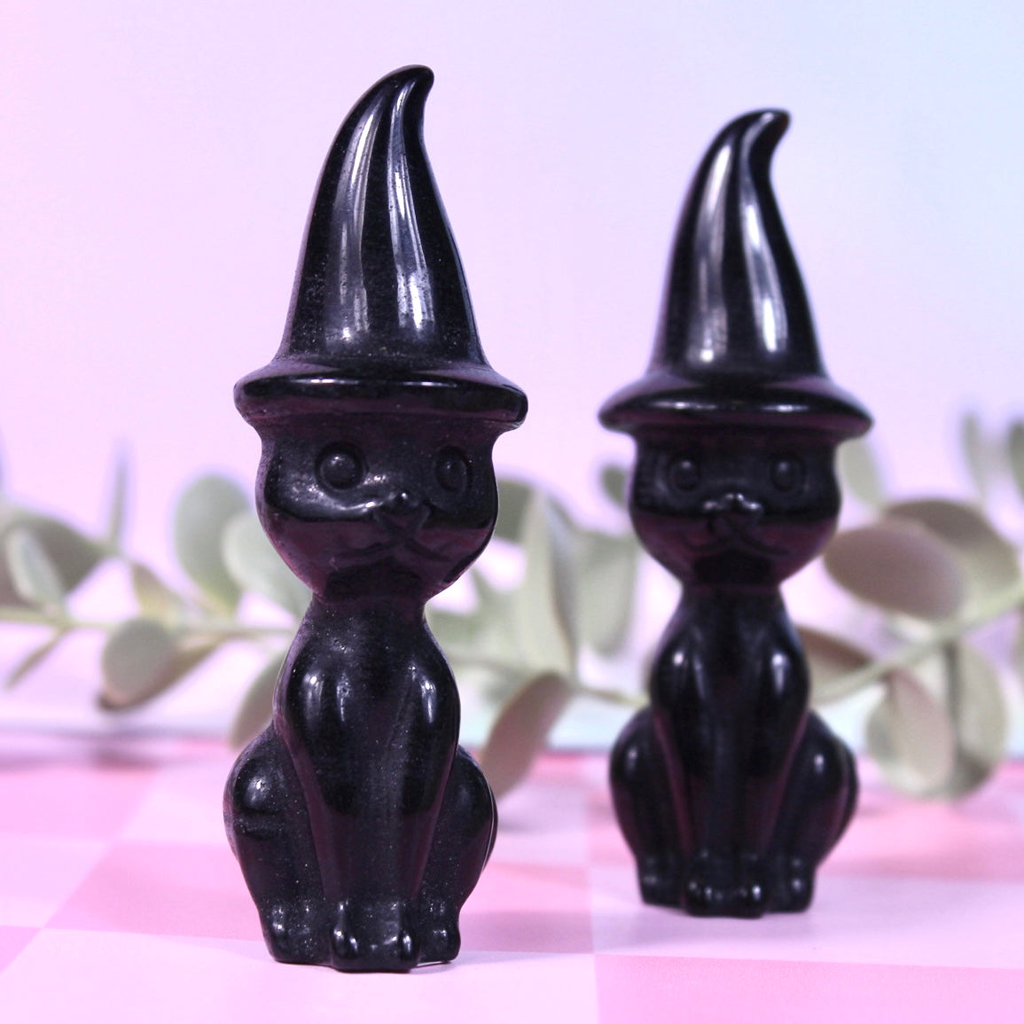 Obsidian witch cat
