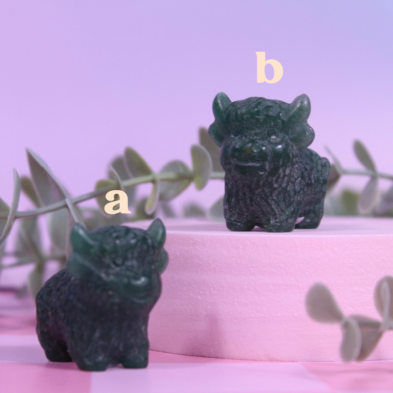 Green aventurine highland cow | Choose your own | Small