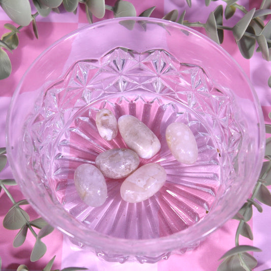 Pink amethyst tumbles