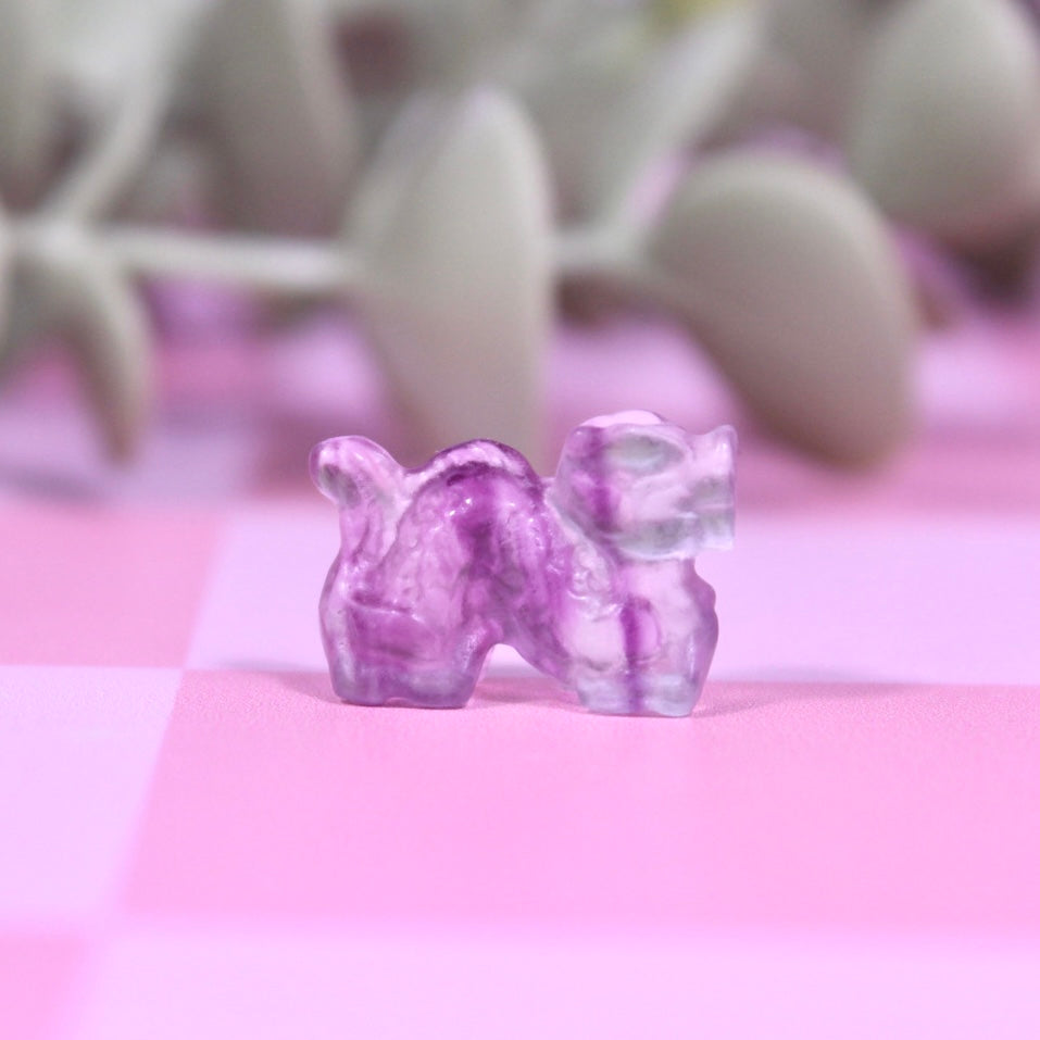 Fluorite dragon mini carving