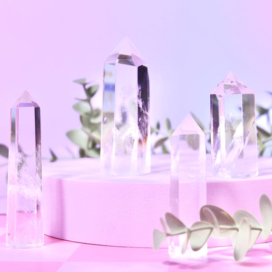 Clear quartz towers