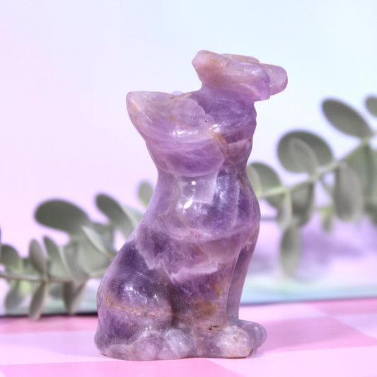 Amethyst cat with butterfly