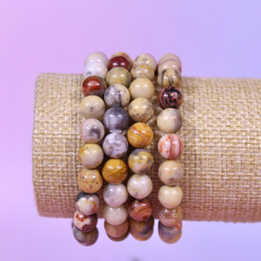 Crazy lace agate bracelet