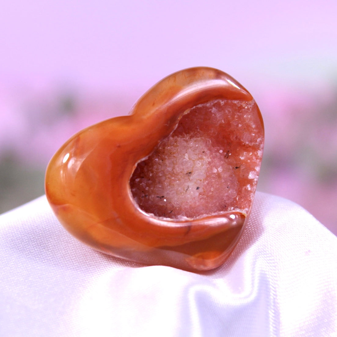 Druzy carnelian heart | choose your own