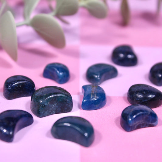 Blue apatite mini moons