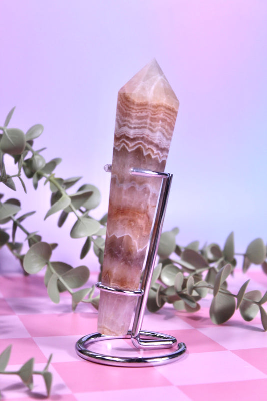 Amethyst x Mexican agate wand #47