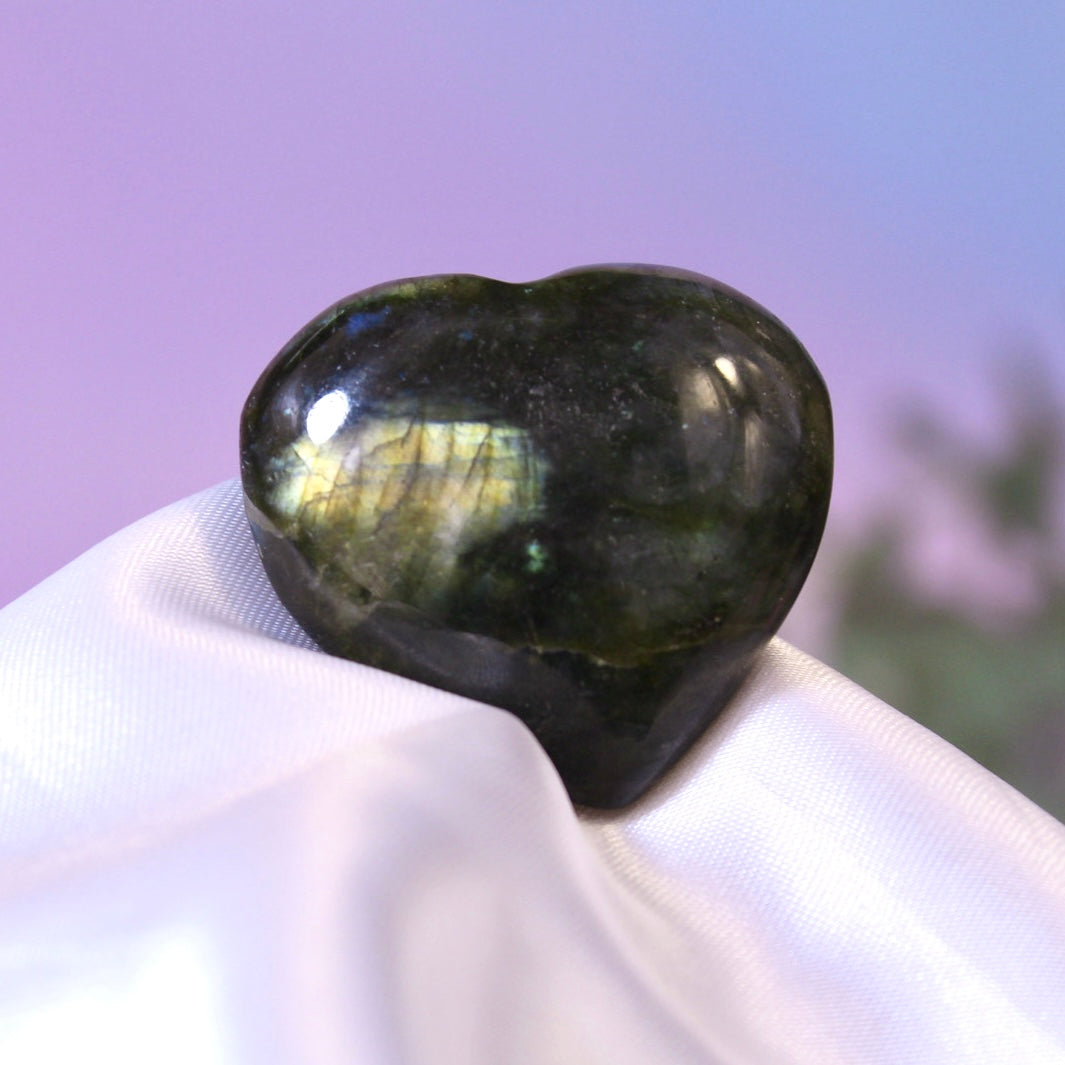 Labradorite hearts