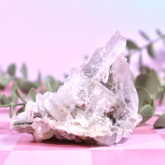 Clear quartz cluster