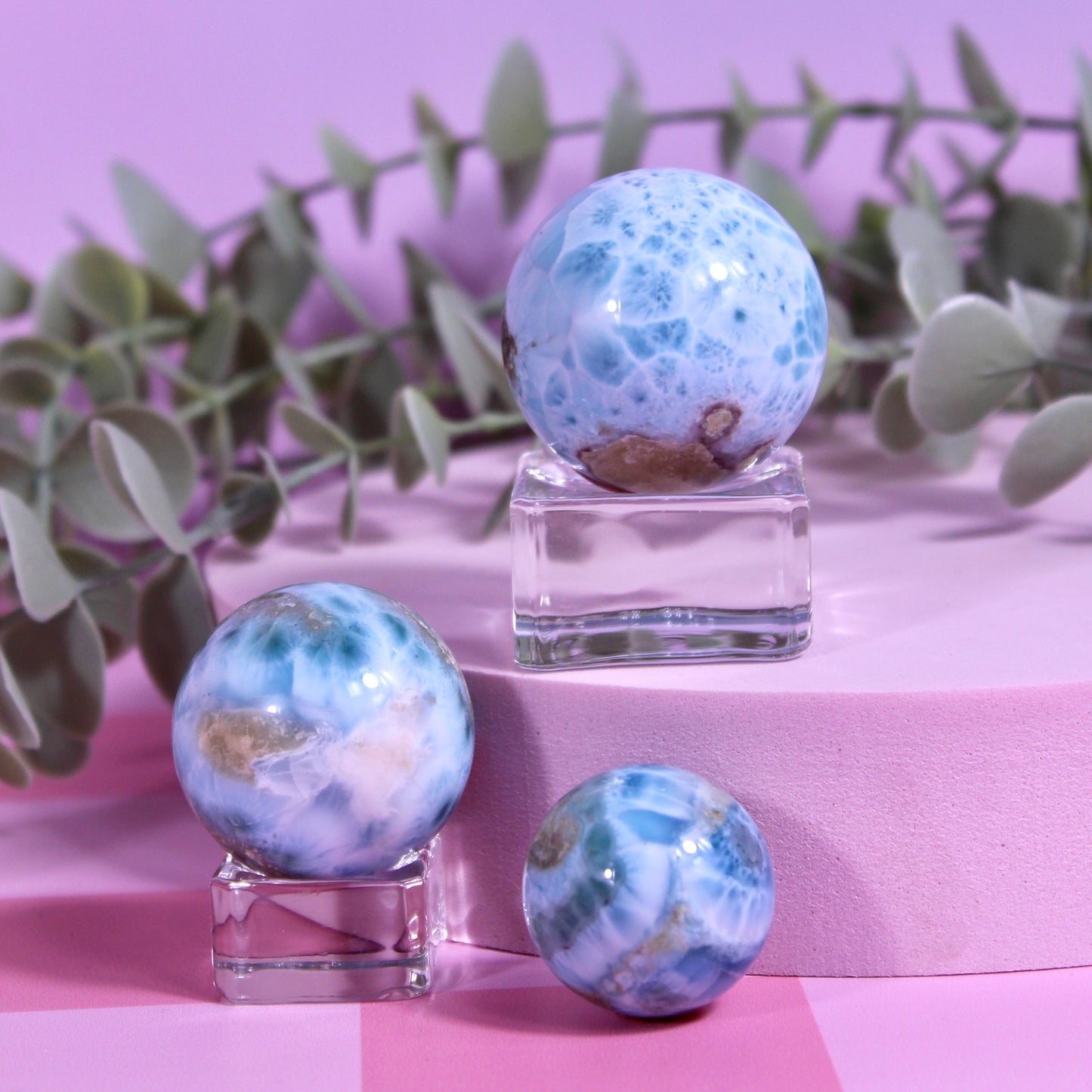 Larimar spheres