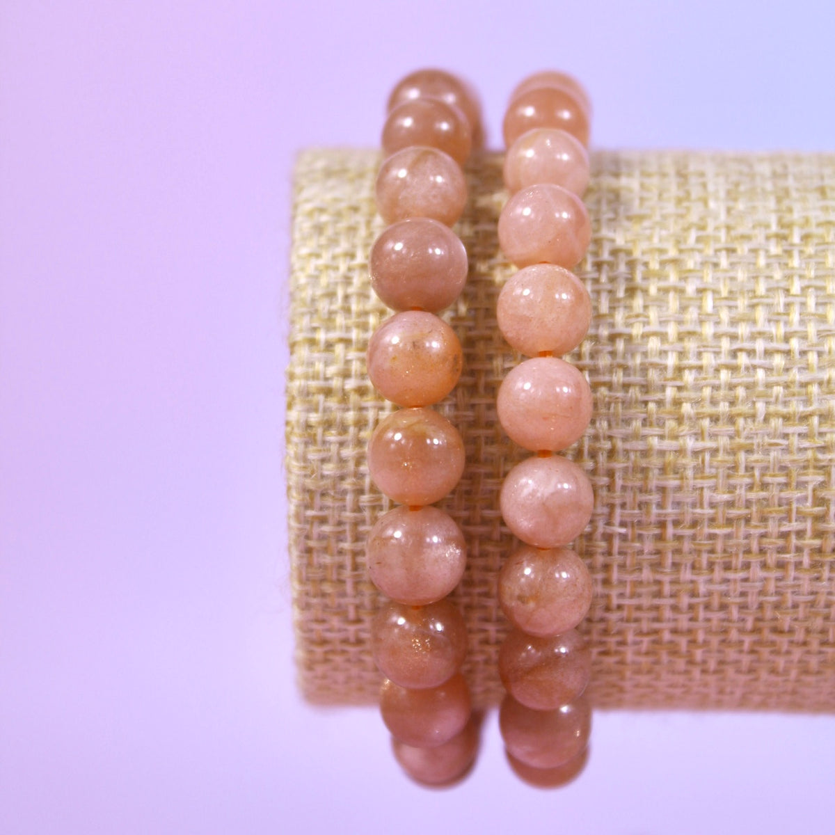 Peach moonstone bracelet