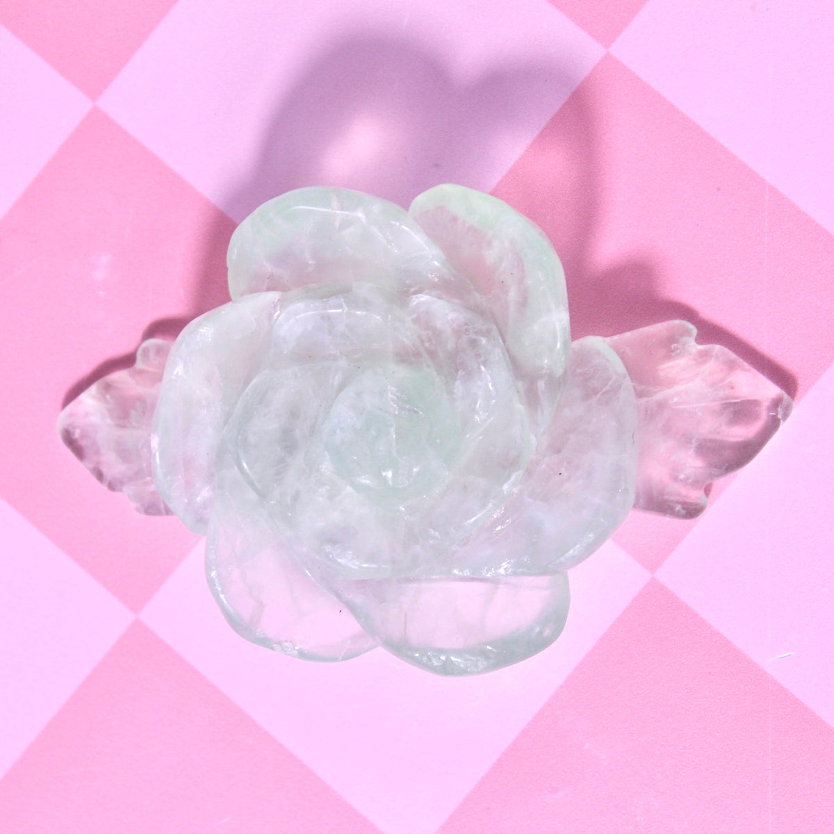 Green fluorite flower