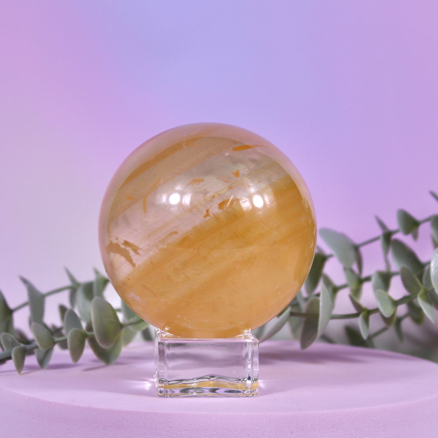 XXL Honey calcite sphere