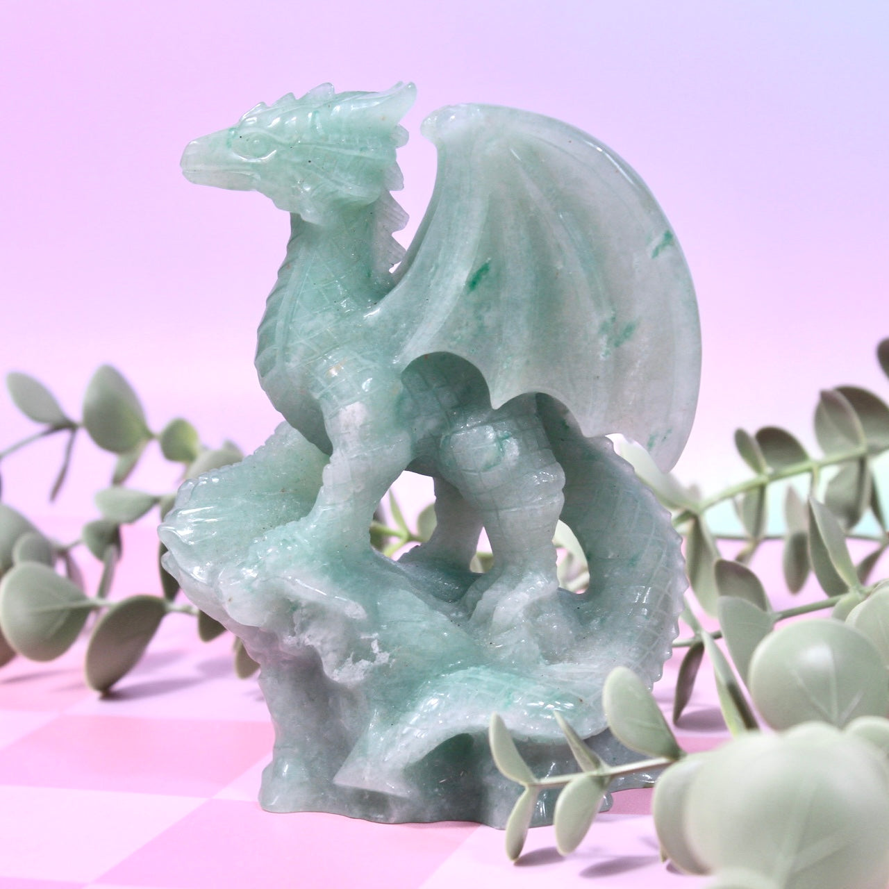 Green aventurine dragon