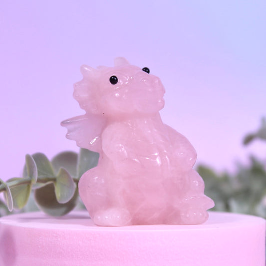 Rose quartz dragon