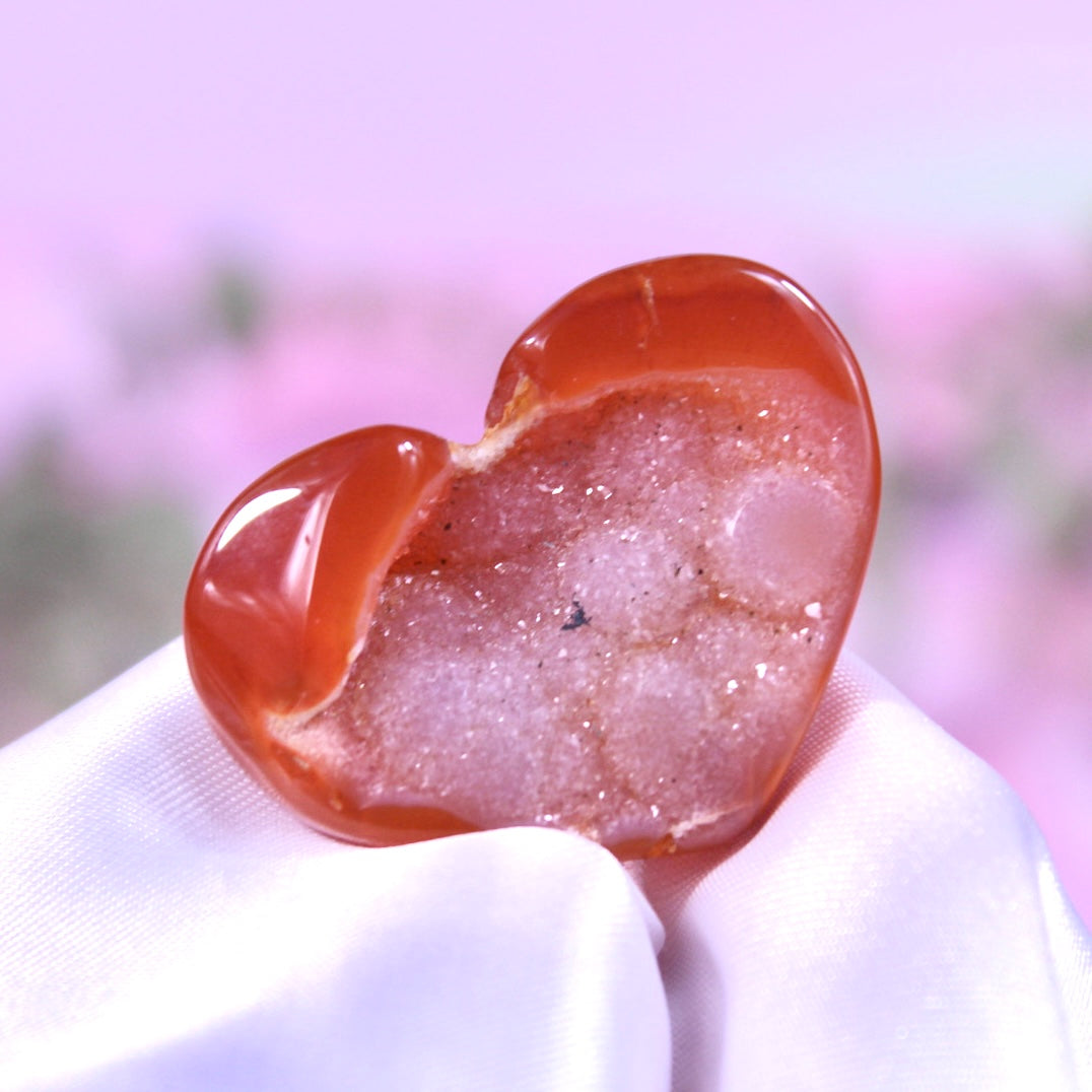 Druzy carnelian heart | choose your own