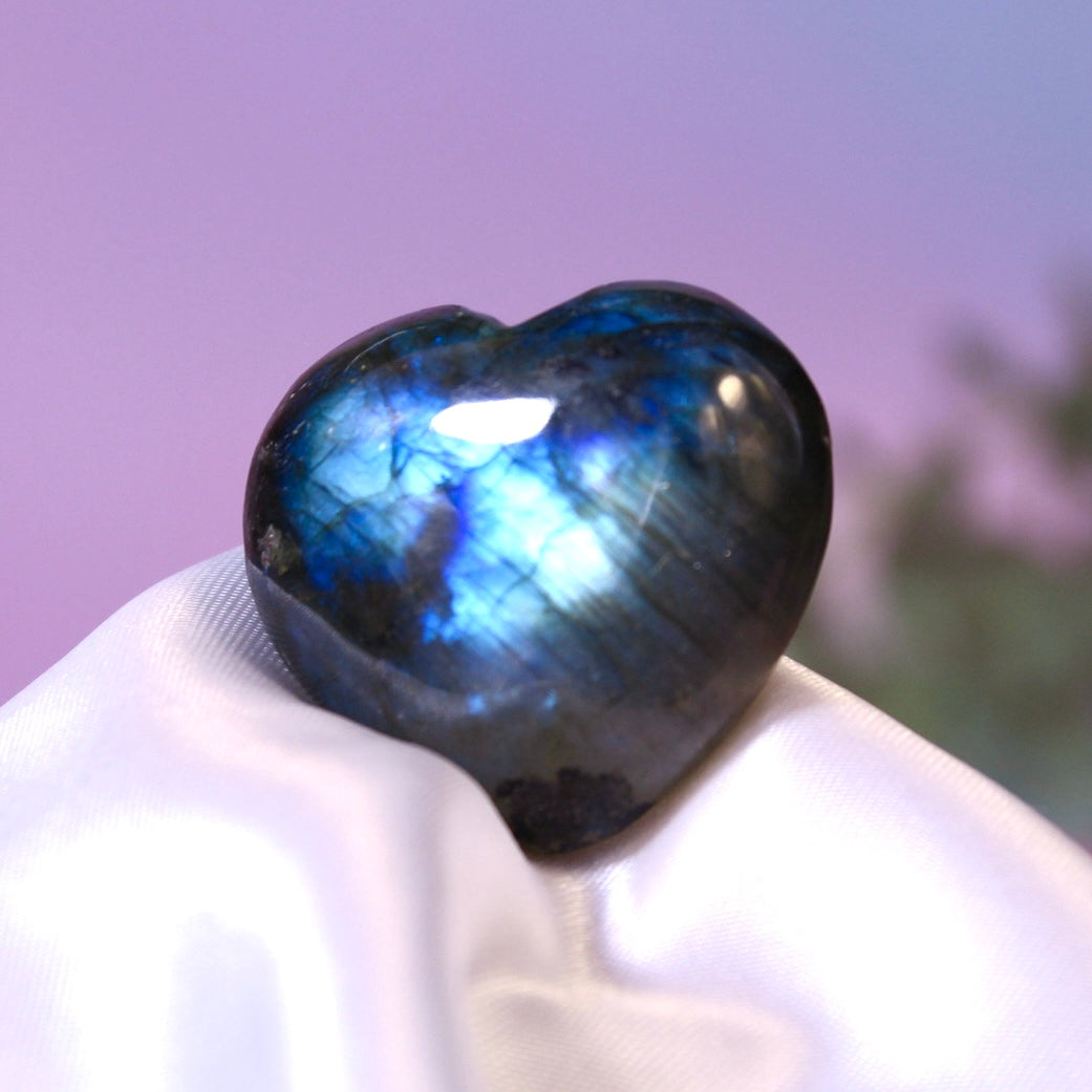 Labradorite hearts