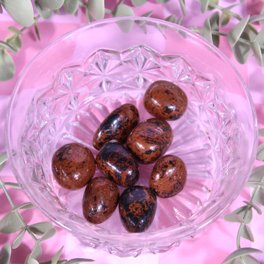 Mahogany obsidian tumbles