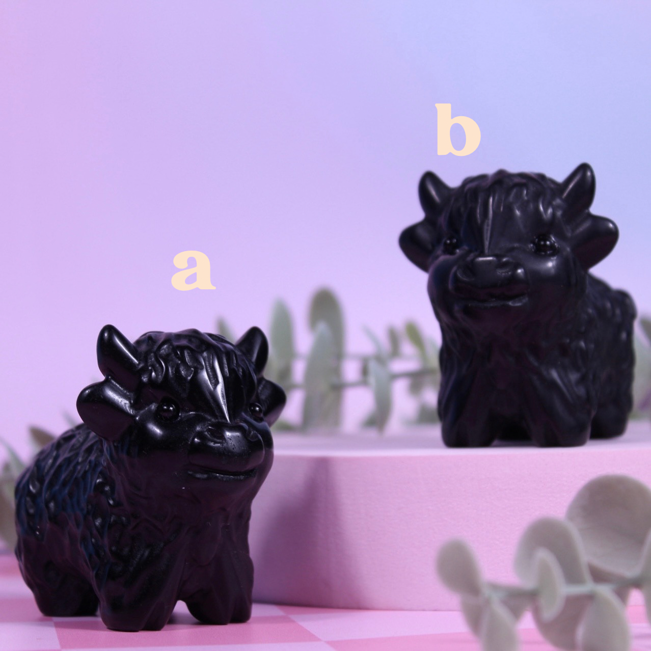 Black obsidian highland cow | Choose your own | Large