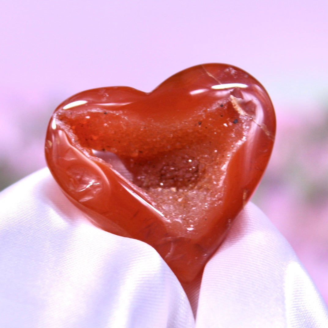 Druzy carnelian heart | choose your own