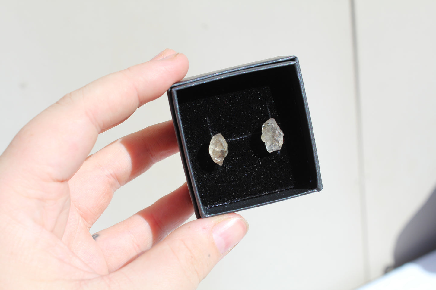 Herkimer diamond stud earrings