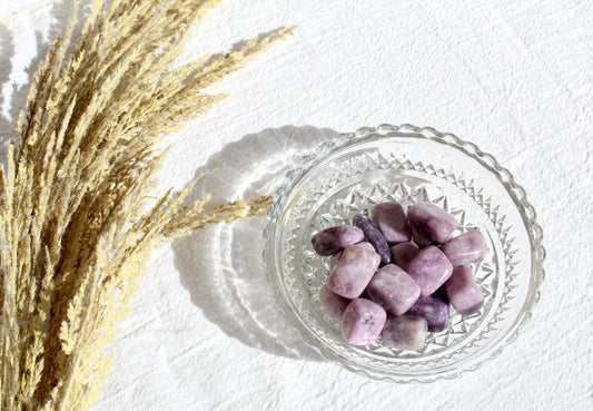 Lepidolite tumbles