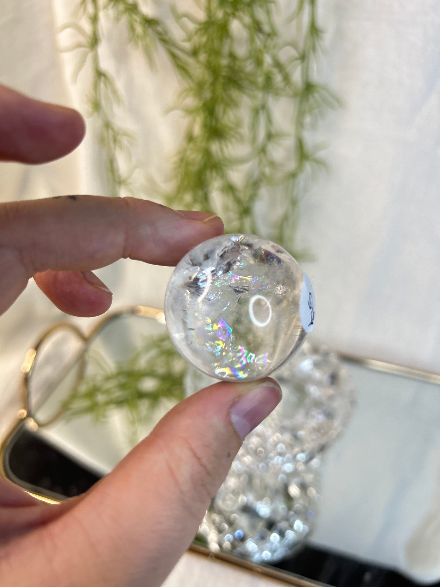 Clear quartz spheres